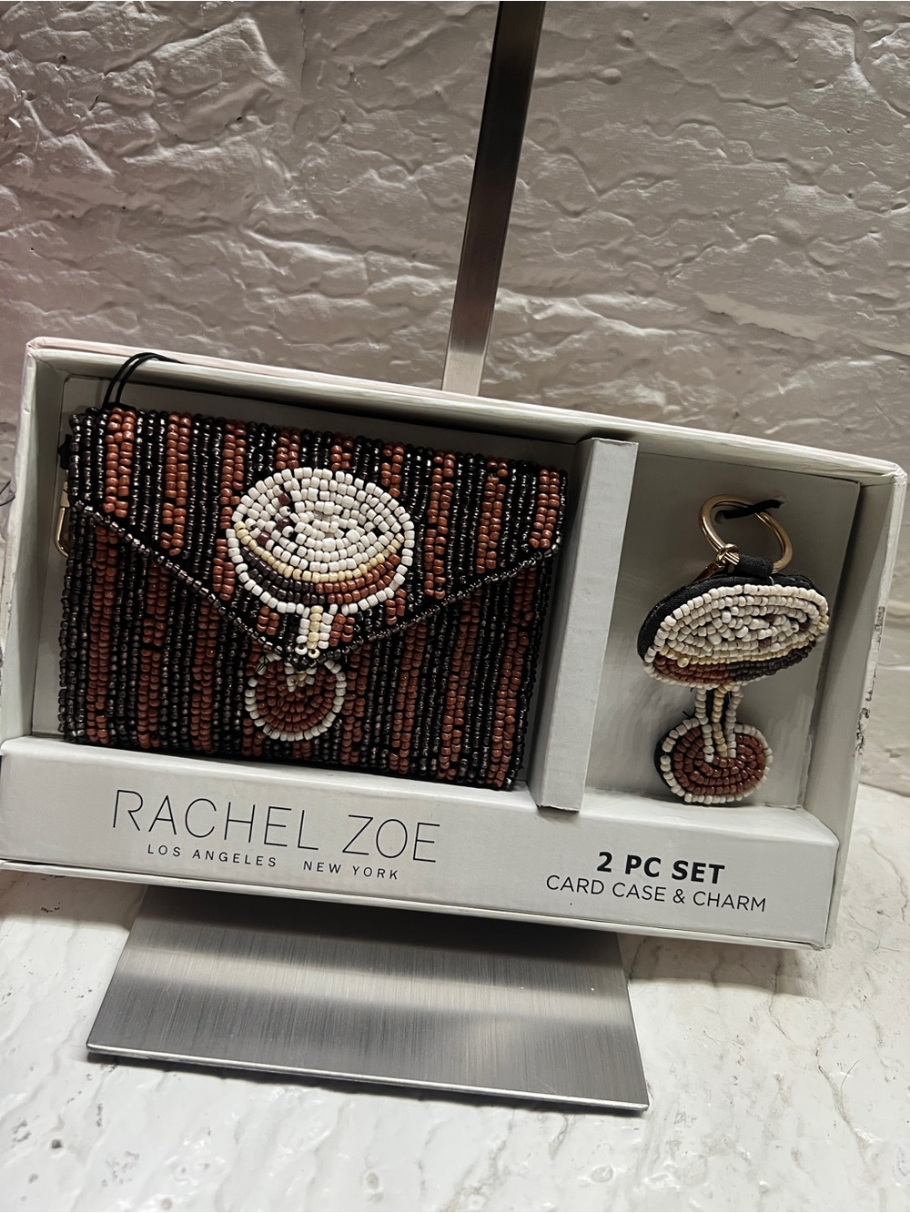 Viral Rachel Zoe Espresso Martini Change Purse And Bag Charm Set